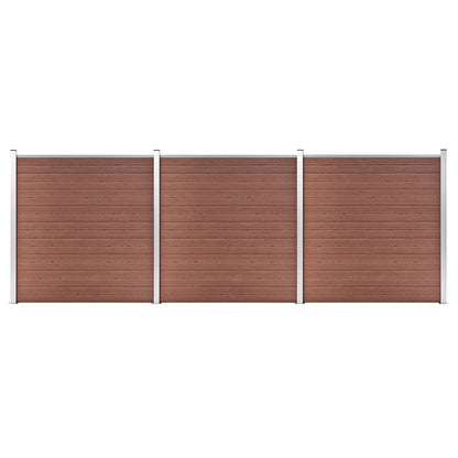 Garden Fence WPC 526x186 cm Brown