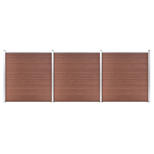 Garden Fence WPC 526x186 cm Brown