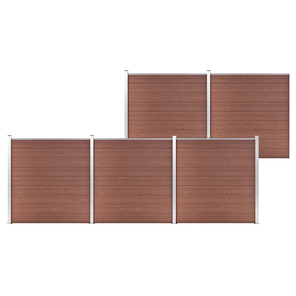Garden Fence WPC 872x186 cm Brown