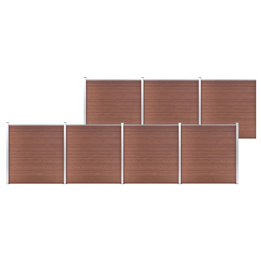 Garden Fence WPC 1218x186 cm Brown