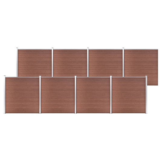 Garden Fence WPC 1391x186 cm Brown