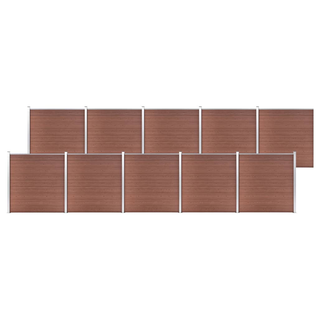 Garden Fence WPC 1737x186 cm Brown