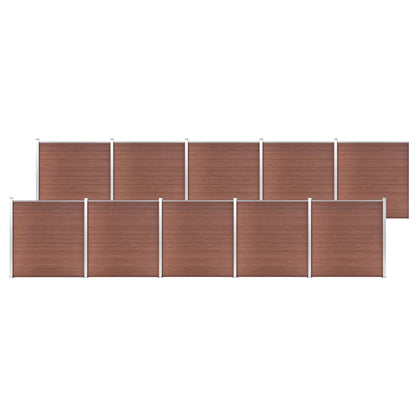 Garden Fence WPC 1737x186 cm Brown