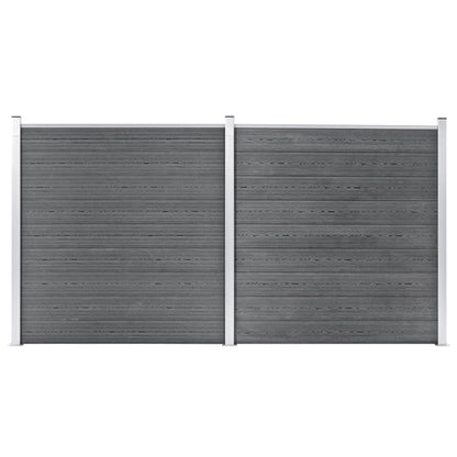 Garden Fence WPC 353x186 cm Grey
