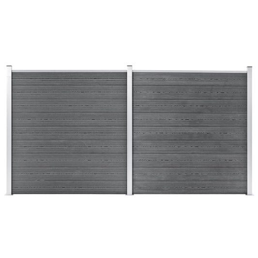 Garden Fence WPC 353x186 cm Grey
