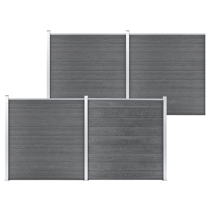 Garden Fence WPC 699x186 cm Grey