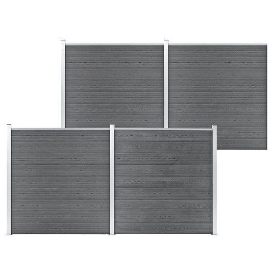 Garden Fence WPC 699x186 cm Grey