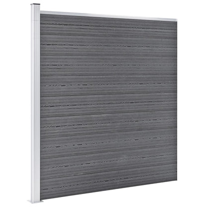 Garden Fence WPC 699x186 cm Grey