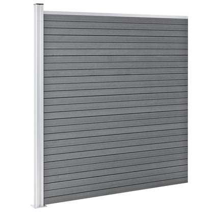 Garden Fence WPC 699x186 cm Grey
