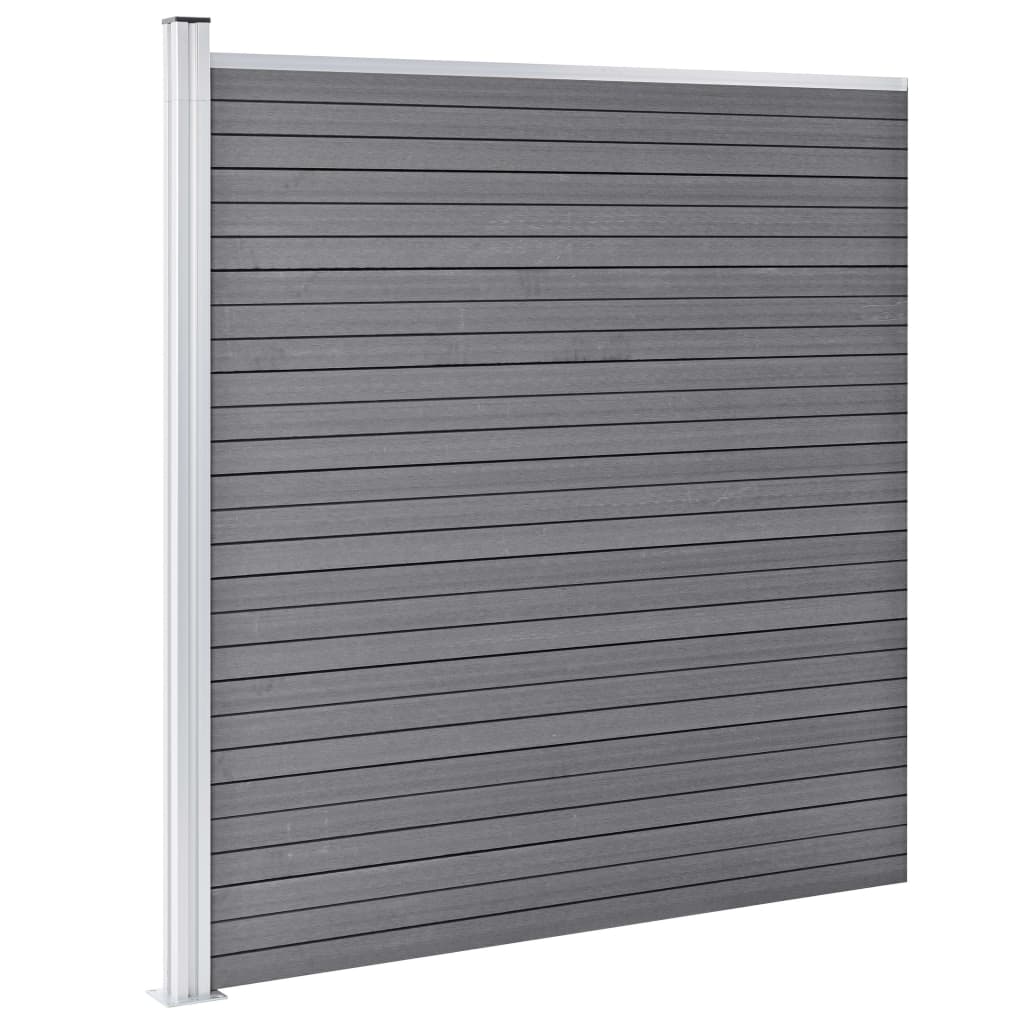 Garden Fence WPC 872x186 cm Grey