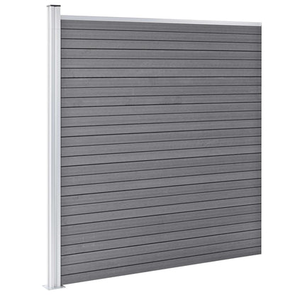 Garden Fence WPC 872x186 cm Grey