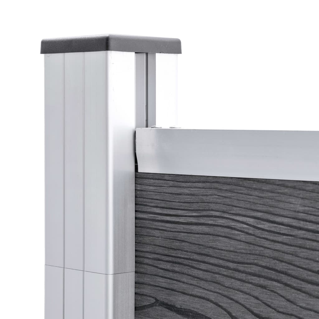 Garden Fence WPC 872x186 cm Grey