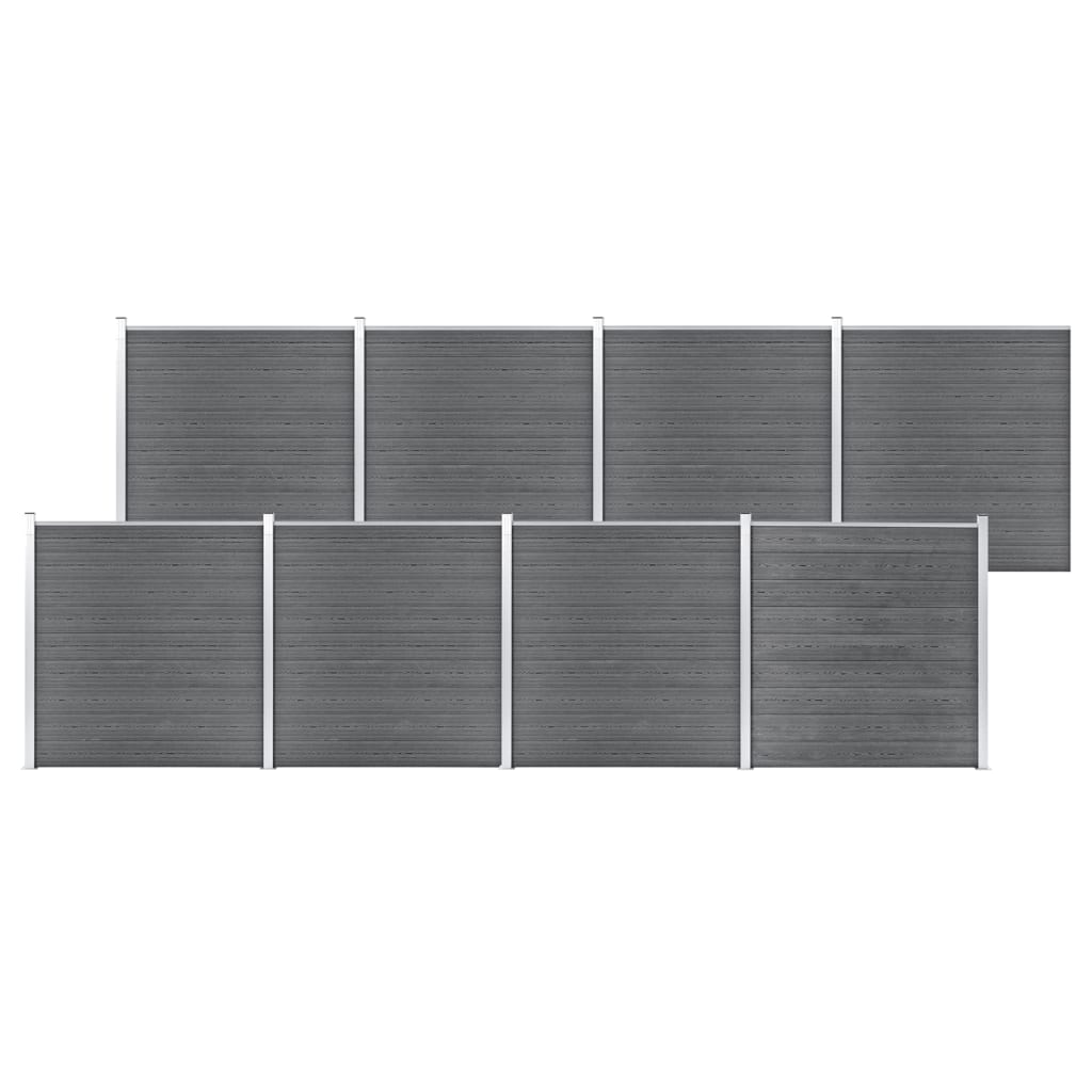 Garden Fence WPC 1391x186 cm Grey