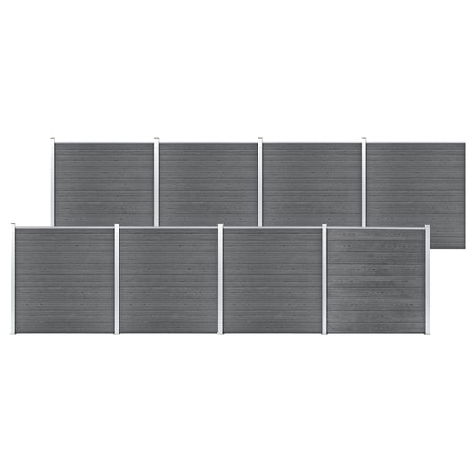 Garden Fence WPC 1391x186 cm Grey