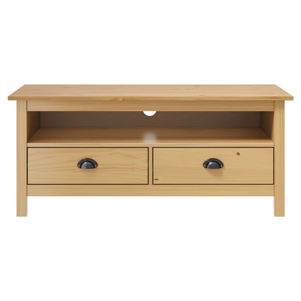 TV Cabinet Hill Honey Brown 110x40x47 cm Solid Pine Wood
