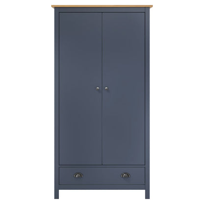 2-Door Wardrobe Hill Grey 89x50x170 cm Solid Pine Wood