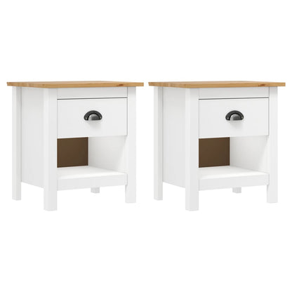 Bedside Cabinets 2 pcs Hill 46x35x49.5 cm Solid Pine Wood