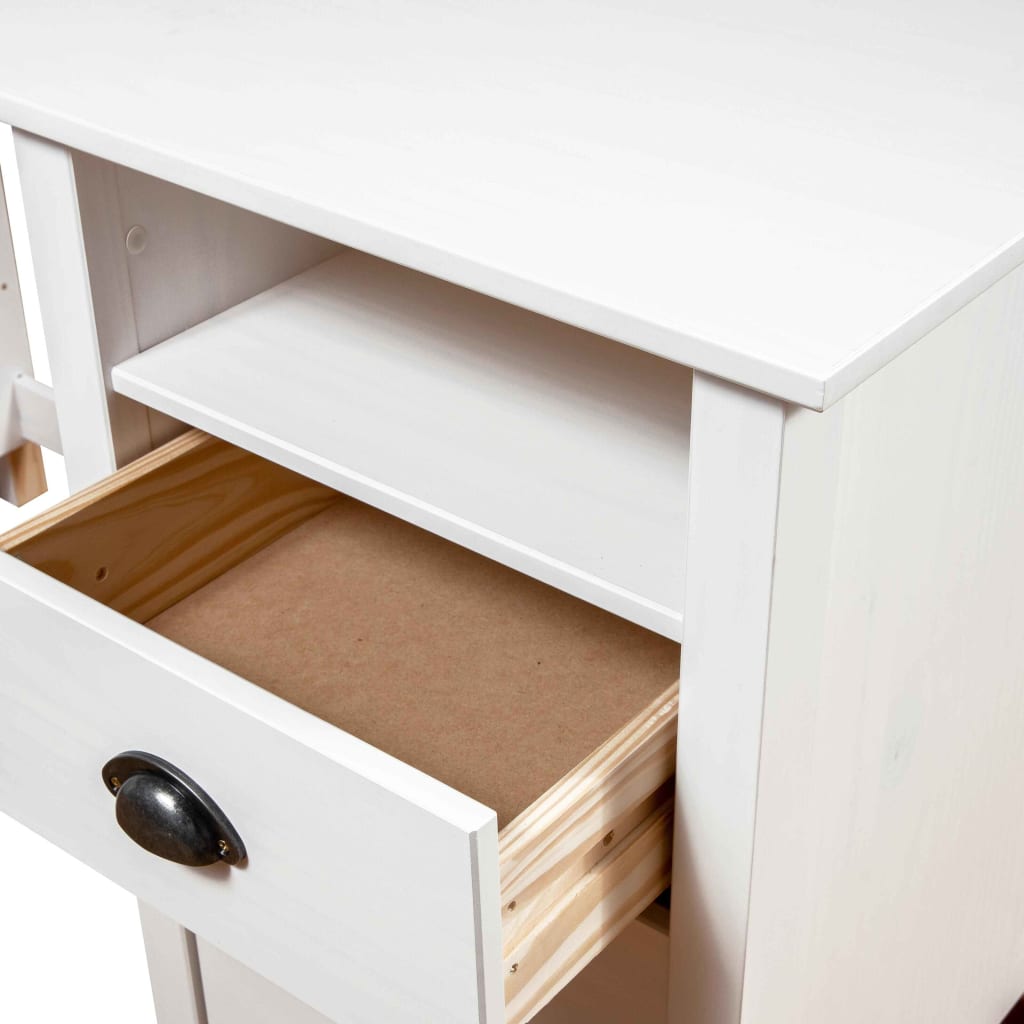 Desk Hill with 3 Drawers 120x50x74 cm Solid Pine Wood