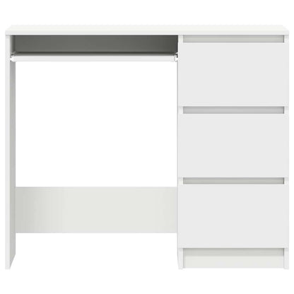 Desk White 90x45x76 cm Engineered Wood