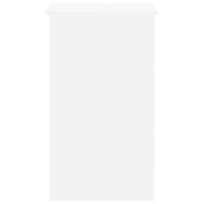 Desk White 90x45x76 cm Engineered Wood