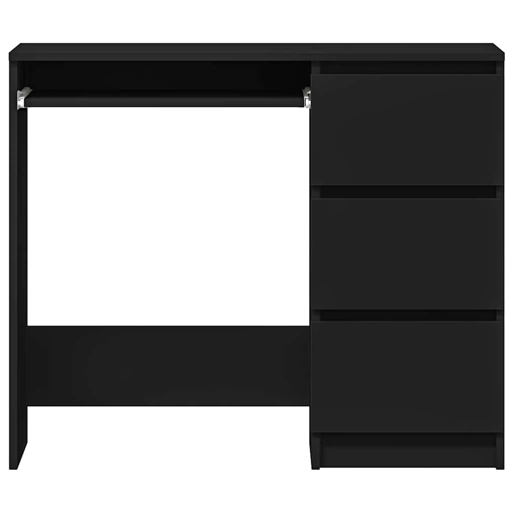 Desk Black 90x45x76 cm Engineered Wood