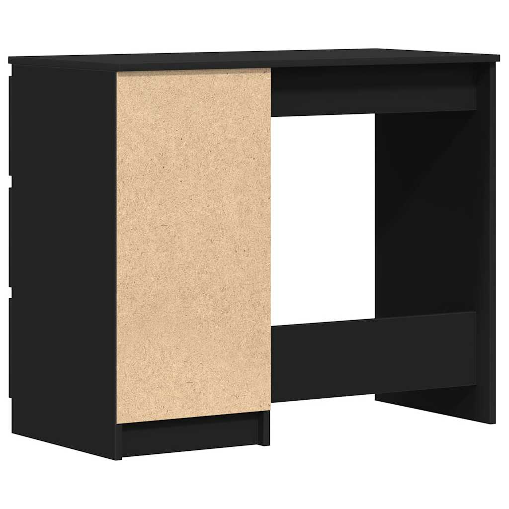 Desk Black 90x45x76 cm Engineered Wood