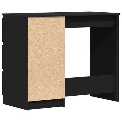Desk Black 90x45x76 cm Engineered Wood