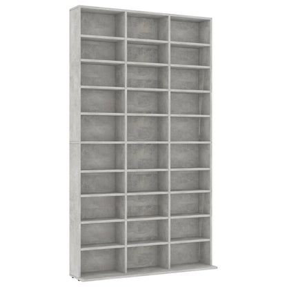 CD Cabinet Concrete Grey 102x16x177.5 cm Engineered Wood
