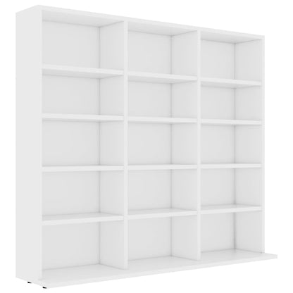 CD Cabinet White 100x23x89.5 cm Engineered Wood