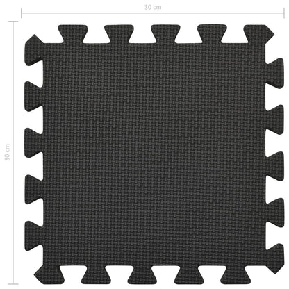 Floor Mats 54 pcs 4.86㎡ EVA Foam Black