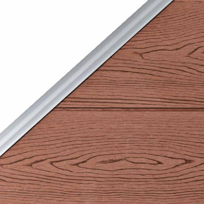 WPC Fence Set 1 Square + 1 Slanted 273x186 cm Brown