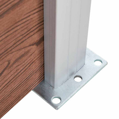 WPC Fence Set 1 Square + 1 Slanted 273x186 cm Brown