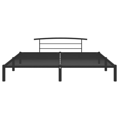 284661 vidaXL Bed Frame without Mattress Black Metal 180x200 cm Super King