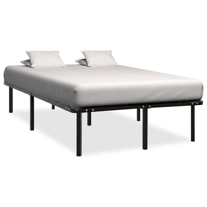 Bed Frame without Mattress Black Metal 160x200 cm