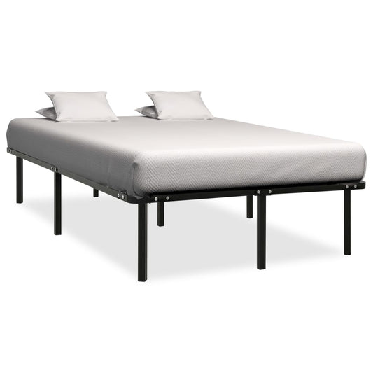 Bed Frame without Mattress Black Metal 160x200 cm