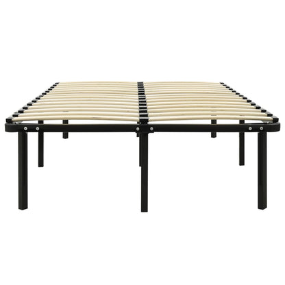 Bed Frame without Mattress Black Metal 160x200 cm