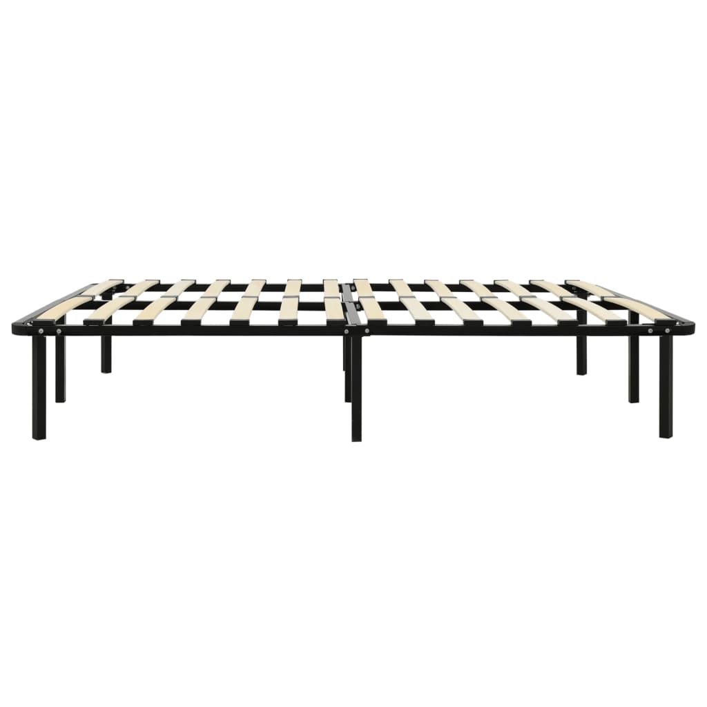 Bed Frame without Mattress Black Metal 160x200 cm