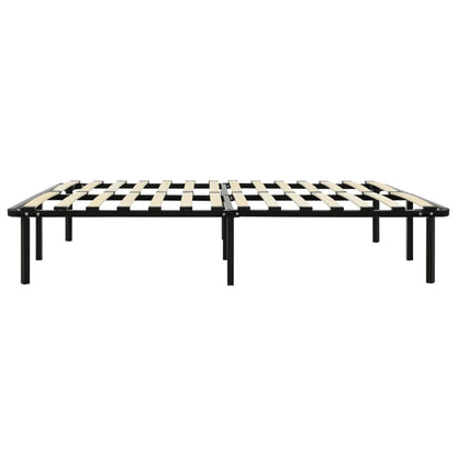 Bed Frame without Mattress Black Metal 160x200 cm