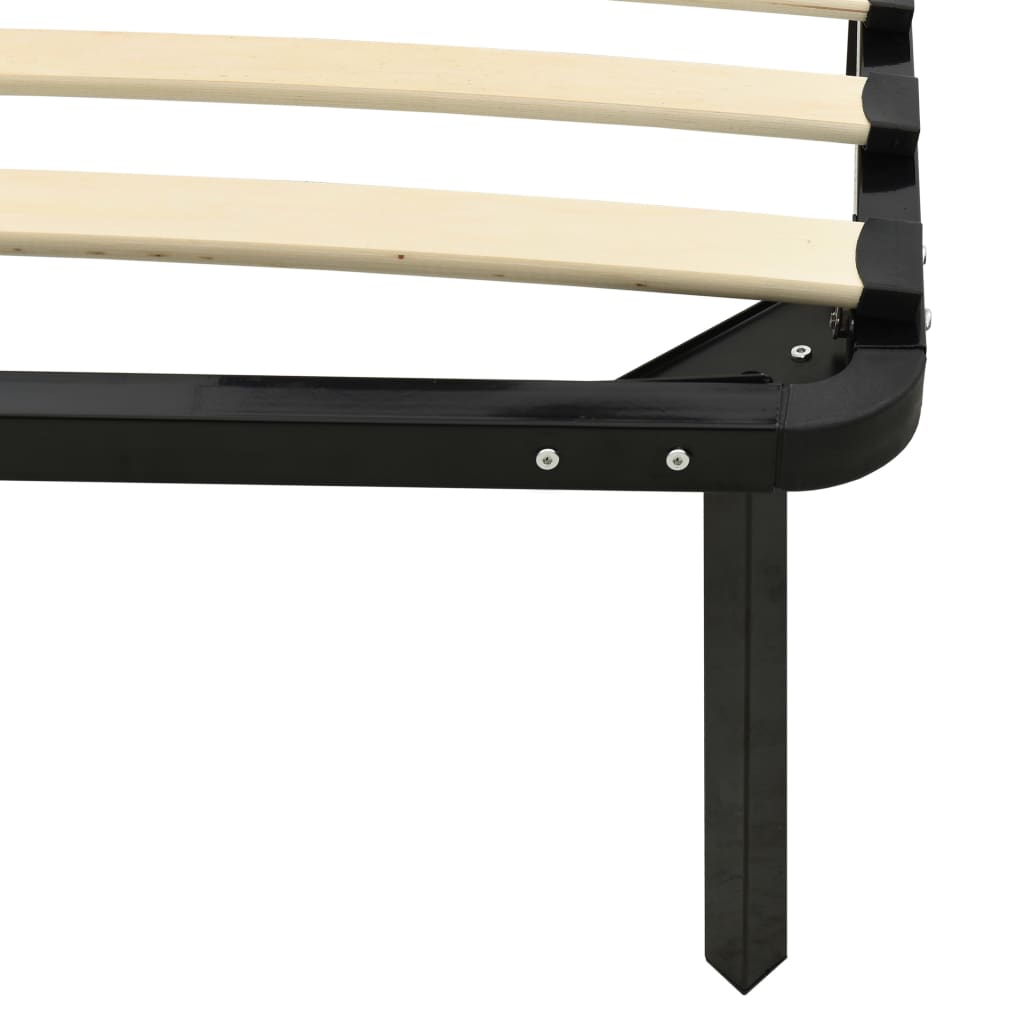 Bed Frame without Mattress Black Metal 160x200 cm