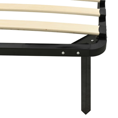 Bed Frame without Mattress Black Metal 160x200 cm