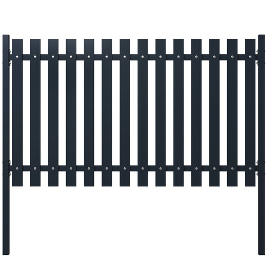 Fence Panel Anthracite 178x100 cm Powder-coated Steel