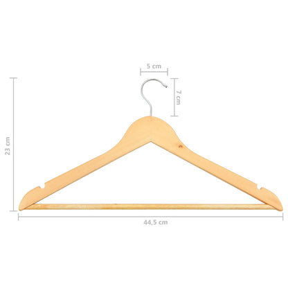 100 pcs Clothes Hanger Set Non-slip Hardwood