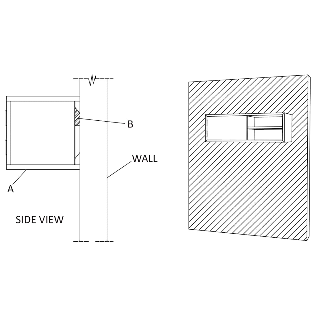 Wall-mounted TV Cabinet 90x30x30 cm Solid Teak Wood