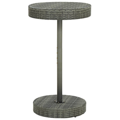 Garden Table Grey 60.5x106 cm Poly Rattan