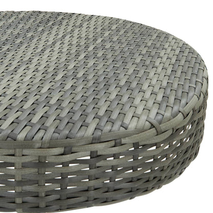 Garden Table Grey 60.5x106 cm Poly Rattan