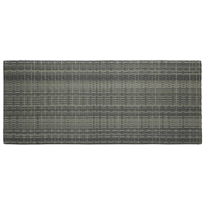 Garden Bar Table Grey 140.5x60.5x110.5 cm Poly Rattan