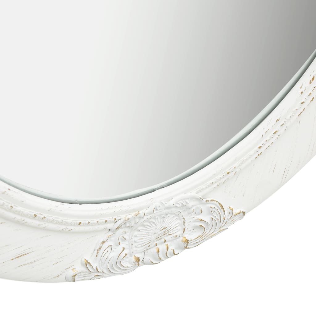 Wall Mirror Baroque Style 50x60 cm White
