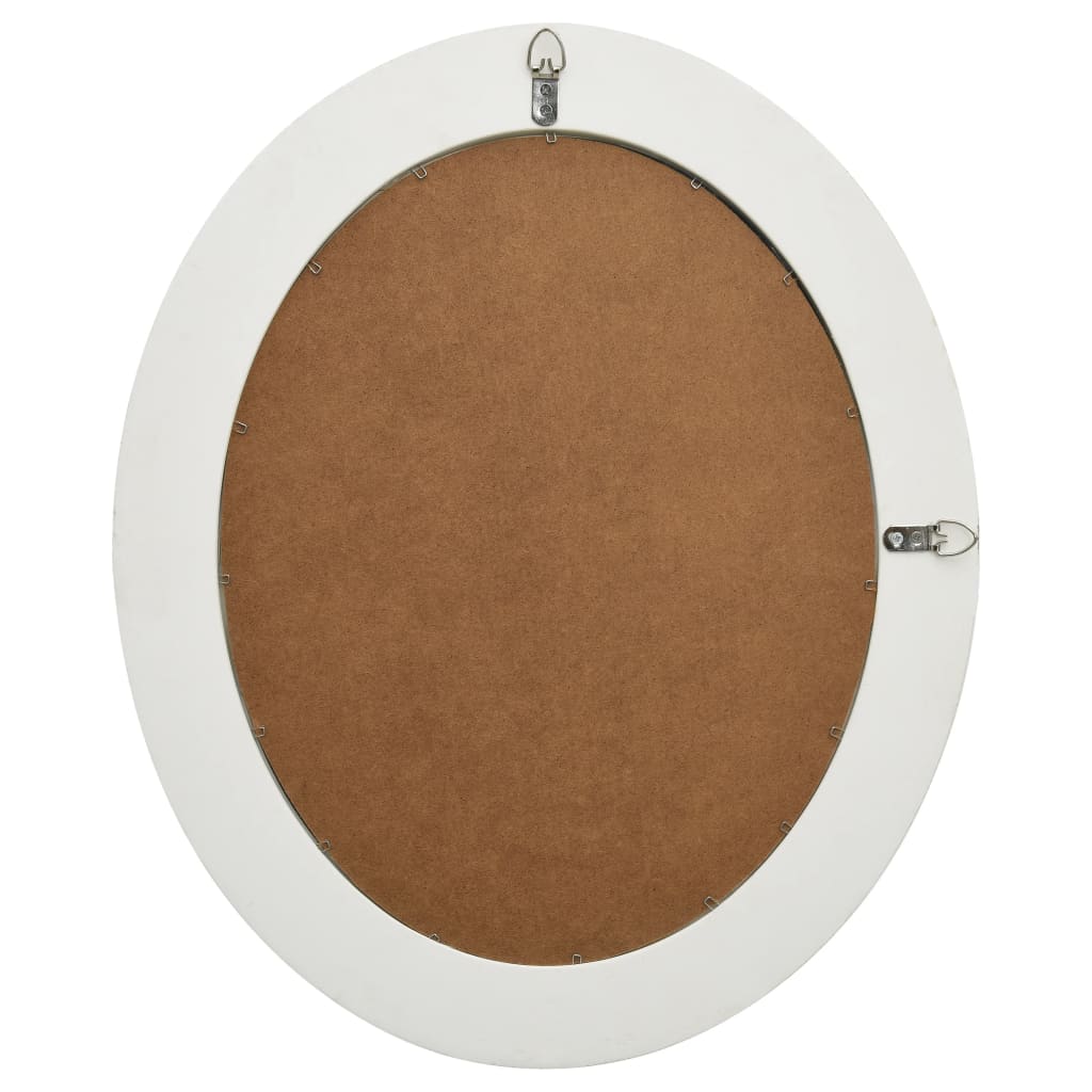 Wall Mirror Baroque Style 50x60 cm White