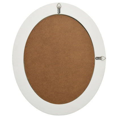 Wall Mirror Baroque Style 50x60 cm White