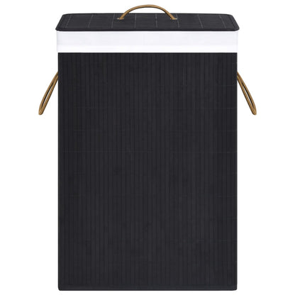 Bamboo Laundry Basket Black 72 L